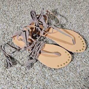 Qupid Gladiator Leather Sandals Sz 7